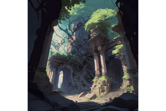 Anime Ancient Ruins Background VOL 11: A Designer's Guide