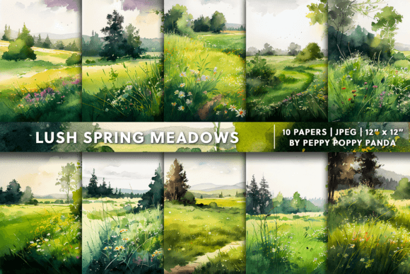 Bringing the Outdoors In: A Guide to Lush Spring Meadow Digital Paper