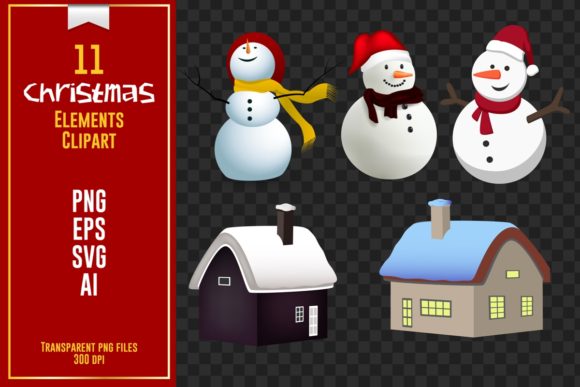 Christmas Elements Vector Set Clipart: A Designer's Toolkit