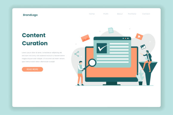 Content Curation Illustration Concept: A Visual Guide