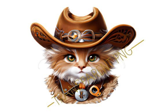 Cowboy Cat PNG #166: A Unique Design Asset
