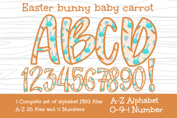 Easter Bunny Baby Carrot: A Playful Alphabet Set for Festive Creations