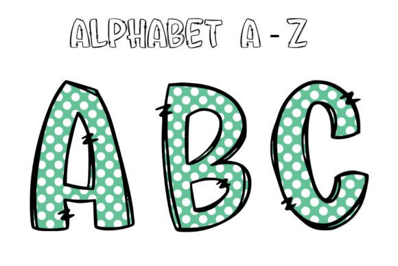 Easter Green Doodle Alphabet Sublimation: A Fresh Take on Festive Typography