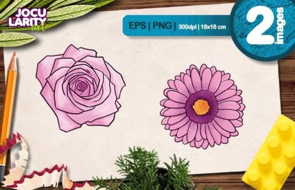 Embrace Playful Charm with This Pink Flower Illustration