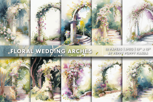 Floral Wedding Arch Digital Paper: A Designer's Toolkit
