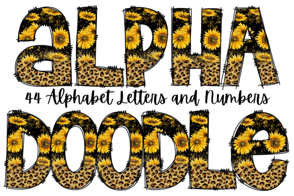 Glitter Sunflower Doodle Alphabet: Sunshine in Every Letter