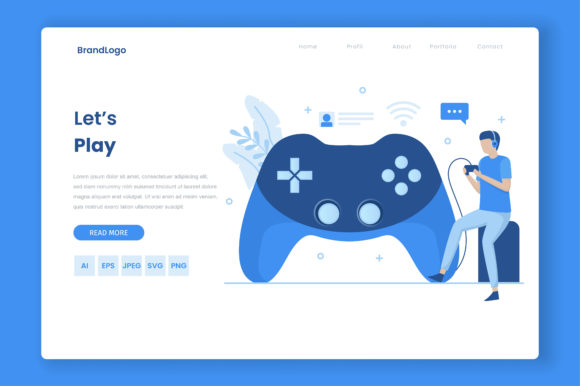 Landing Page of Playing Video Games: A Designer's Asset