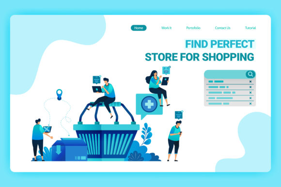 Landing Page of Shopping Cart: Visual Identity for E-commerce