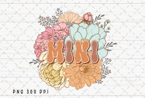 Mini Floral Girl Retro Flower PNG: A Charming Design Asset