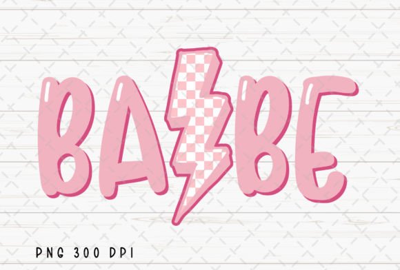 Pink Babe Lightning Bolt Little Girl PNG: A Bold Creative Asset