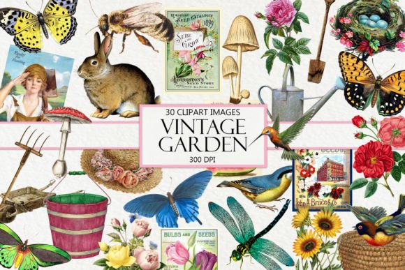 Rediscovering Charm: Using Vintage Garden Clipart in Modern Design