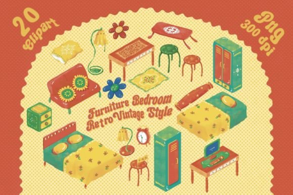 Retro Vintage Bedroom Furniture: Your Digital Design Toolkit