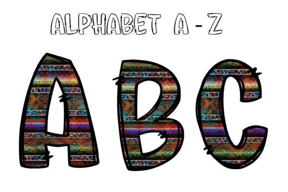 Unleash Creativity with Western Aztec Doodle Alphabet Letters2